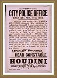 Historic Framed Theater Poster (M), Houdini appears at the Empire Theatre every evening this week