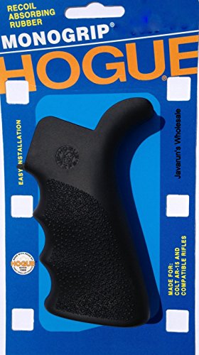 Hogue Grips 15020 Black Rubber Grip Beavertail w/Finger Grooves for .223/5.56