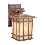 Manor-House-AW - 3 Light Large Mission Outdoor Lighting Wall Lamp Fixture - Walnut Bronze - B2433