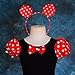 Dressy Daisy Girls' Polka Dots Halloween Christmas Fancy Dress Dance Costume with Headband Size 6-7 Red & Black