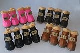 Ship From USA Dog Australia Boots Pet Antiskid Shoes Winter Warm Skidproof Sneakers Paw Protectors 4-pcs Set (XL, Dark Brown)