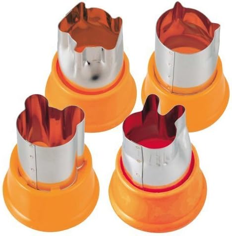 Simomurakihan "Lunch Time" Food & Cookie Cutter Mold 4pcs Set (Bear, Elephant, Rabbit, Pig) 31858 by Simomurakihan