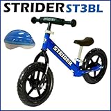 Strider ST-3 Toddler Pre Bikes Blue + Helmet