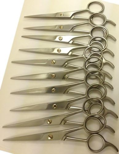 10 PCS 5" Professional Barber Scissors/Shears Stainless Steel