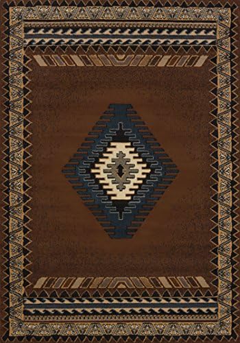 United Weavers Manhattan Collection Tucson 5-Feet 3-Inch by 7-Feet 6-Inch Rug, Brown