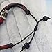 Lucky Leaf Red Rope Beads Bracelet 2013 Fashion Vintage Leather Wrap Women Bracelets