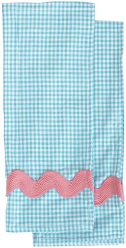 Jessie Steele Yarn-Dye Gingham Waffle Set, Blue and White