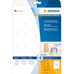 Herma Verschlussetiketten A4 4236 �40 mm rund extrem stark haftend Folie matt 600 St�ck transparent