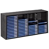 Hama - Audio Rangement - Meuble-étagère en bois peint - Noir - Pour 60 CD avec système d