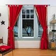 Indo Fire Brick Tab Top Sari Sheer Curtain (43 in. x 84 in.) with matching tieback