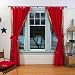 Indo Fire Brick Tab Top Sari Sheer Curtain (43 in. x 84 in.) with matching tieback