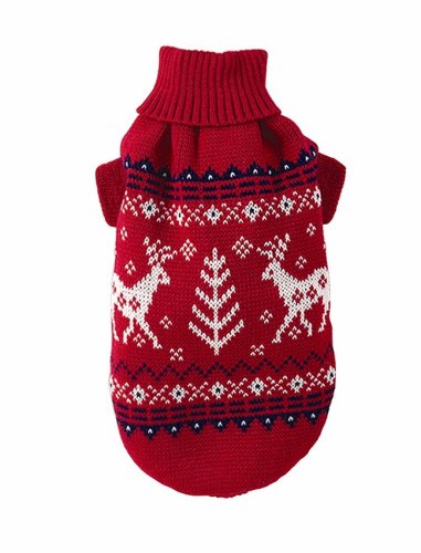 RED - SMALL - Caribou Dog Sweater