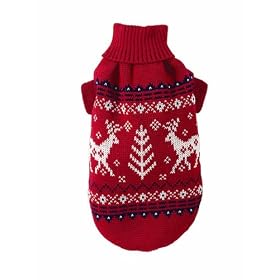 Red Caribou Dog Sweater
