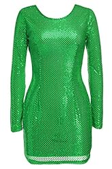 Backless Illusion Sequined Cocktail Long Sleeves Bandage Dress/Club Dress/Party Dress  with a Brush/Sweep Train 