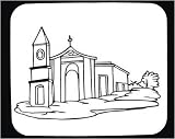 Mouse Pad with black and white, Caribbean, religion, church, La Cuba, Christianity, building