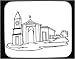 Mouse Pad with black and white, Caribbean, religion, church, La Cuba, Christianity, building