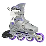 Girls Roller Derby Cobra Adjustable Inline Skate - Gray/ Lavender