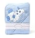 First Moments Hooded Terry Towel for Infants - Blue Puppy