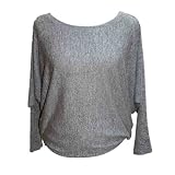 YogaColorsPulloverRayonSpandexDolmanSweaterinGrey