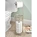 iDesign Vine Metal Free Standing Toilet Paper Tissue Holder, Cannister for Kids', Guest, Master, Office Bathroom, 6.25