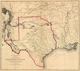 1859 LARGE MILTARY WAR DEPARTMENT WALL MAP TEXAS