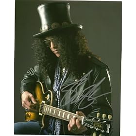  SLASH GUNS N ROSES GUITARIST GREAT LOOKING AUTOGRAPHED 8 X 10 PHOTO