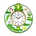 Green Frog Kitchen Wall Clock Lucky