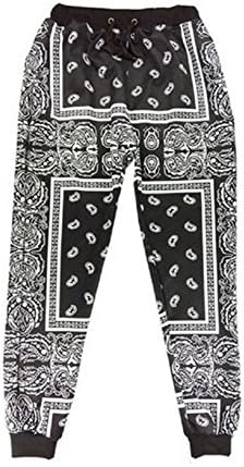Unisex Harem Paisley Sweatpants Joggers Sportswear Pants Bandana (M)