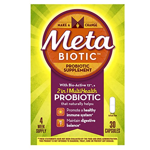 MetaBiotic with Bio-Active 12 Daily Probiotic Supplement by Metamucil 30 Count