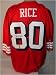 Jerry Rice Autographed/Hand Signed San Francisco 49ers Red Jersey