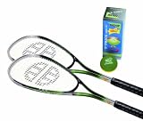 Unsquashable 2 Player Adult Squash Set Consisting Of 2 Rackets And 1 Box Of 3 Balls