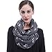 Lina & Lily German Shepherd Dog Print Infinity Scarf Lightweight (Dark Gray)
