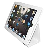 Avantgarde® White Leather Case Cover w/ Built-in Stand for Apple iPad 2