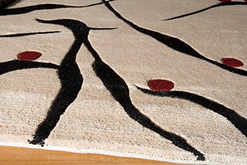 Momeni Rugs KOI00KO-04BGE5380 Koi Collection Hand Tufted 100% Wool Transitional Area Rug, 5'3" x 8', Beige