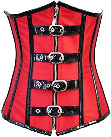 Chalmart Women's Slim Sexy Shapewear Waist Trainning Bustier Corset Red M