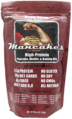 ManCakes High Protein Pancake Waffle and Baking Mix Maple Bacon, 25.4 Ounce (720g)