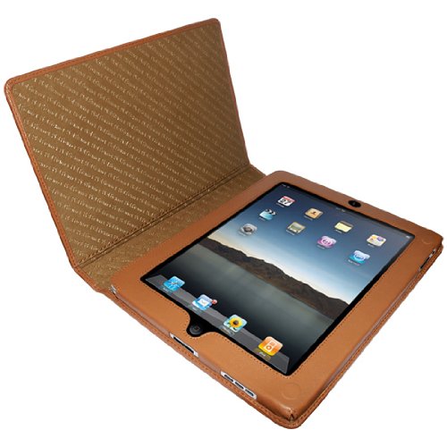 Piel Frama Premium Leather Case with MAGNETIC Closure for the Apple iPad (1st Generation) (Tan)