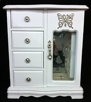 White Butterfly Jewelry Box
