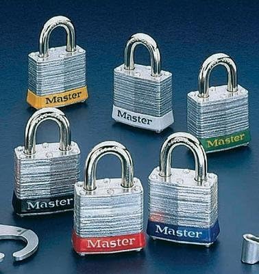 Master Lock?Red 1 9/16" W Laminated Steel Lockout Pin Tumbler Padlock With 9/32" X 3/4" Shackle And Key Number Ink Stamped On Bottom Of Lock (Keyed Differently) by Master Lock Co