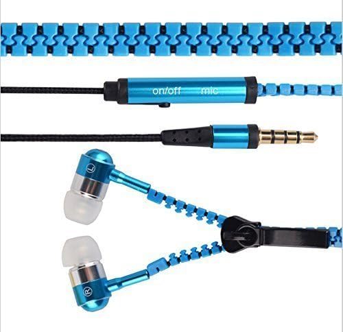 Xman XMANBLUZIPPER Zipper Headphones/Earbuds - Blue