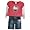 Girls Hello Kitty 3pc Denim Short Set ~ Size 6X