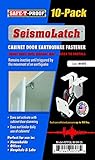 New SeismoLatch Earthquake Activated Cabinet Latch (White-10 Pack)