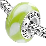 Pacific 925 Collection Sterling Silver Glass Bead - Pineapple Plantation (Pandora and Chamilia Compatible)