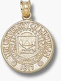 Michigan Wolverines Seal Pendant - 10KT Gold Jewelry