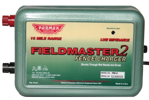 Parmak Fieldmaster 2 Low Impedance 110/120 Volt 15 Mile Range Electric Fence Charger FM2 