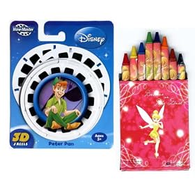 ViewMaster 3 Reel Set PETER PAN and TINK Crayons by 3Dstereo