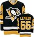 Mario Lemieux Pittsburgh Penguins Black Heroes of Hockey Jersey