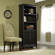 Edge Water Bookcase with Doors Estate Black Finish
