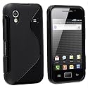 TPU Rubber Skin Case for Samsung Galaxy Ace GT-S5830, Frost Black S Shape