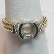 14K Two-Tone Gold Diamond Semimount